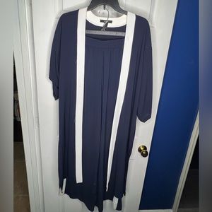 Forever 21 Navy blue and white Co-ord set. Light weight fabric.